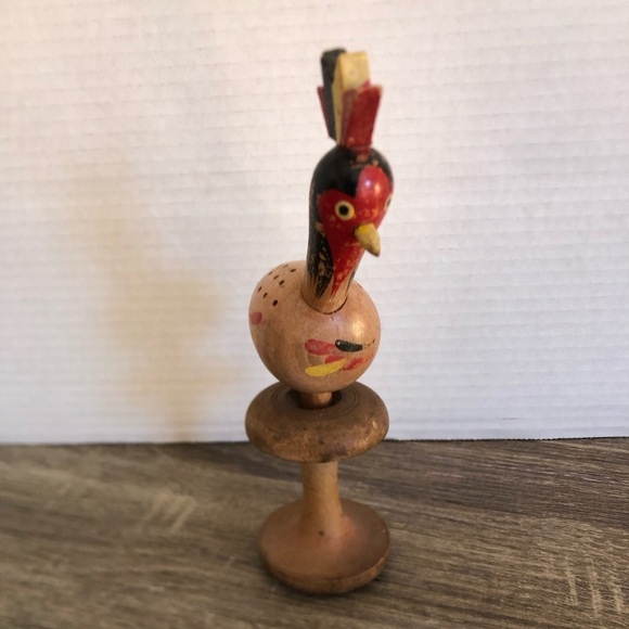 Vtg Handcrafted Wooden Bird Appetizer Holder - Picture 6 of 10